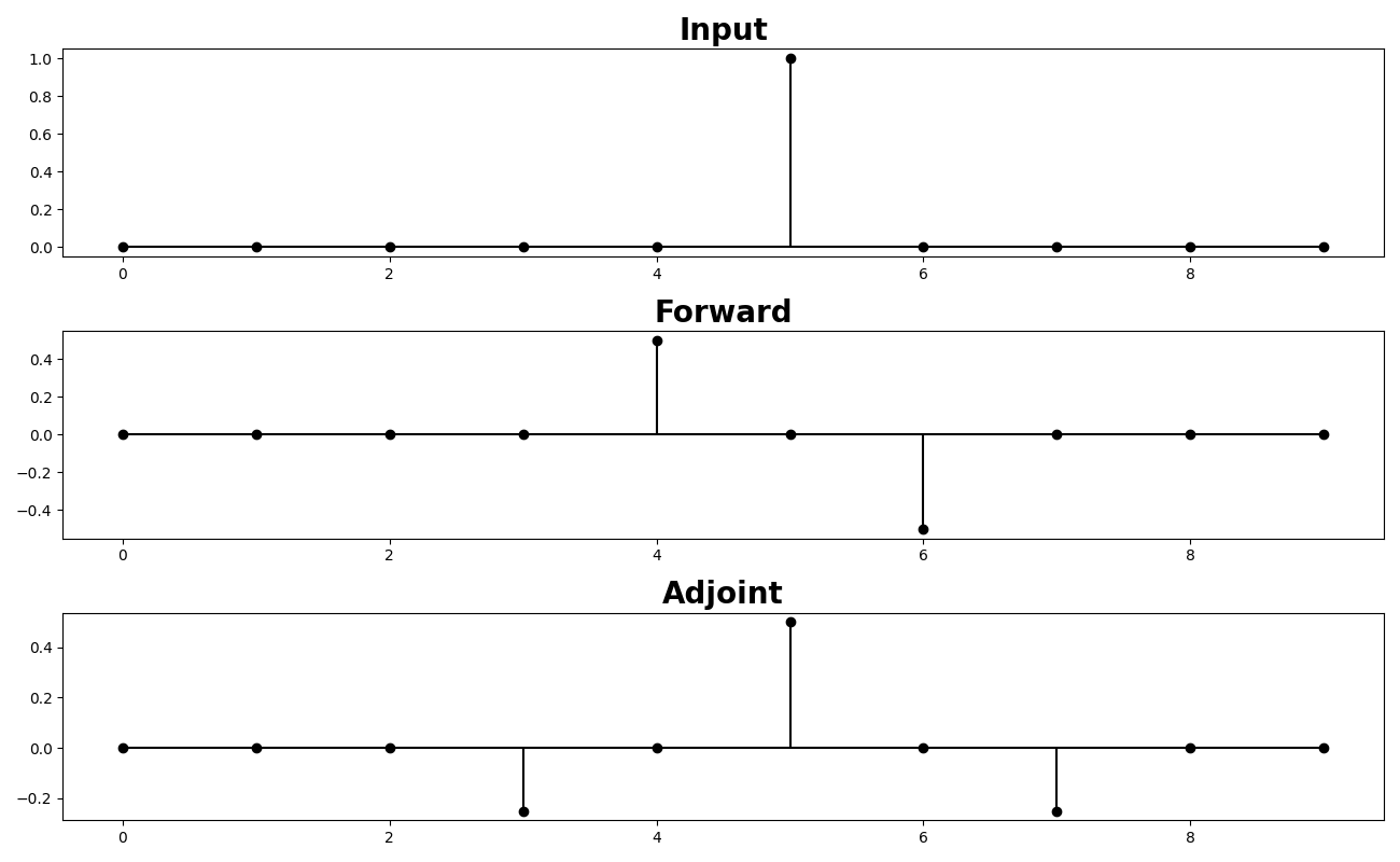 Input, Forward, Adjoint